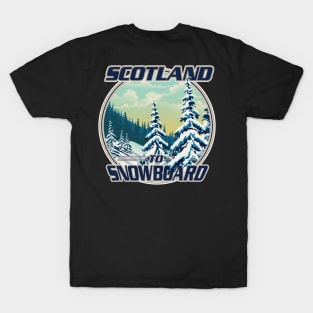 Scotland To Snowboard T-Shirt